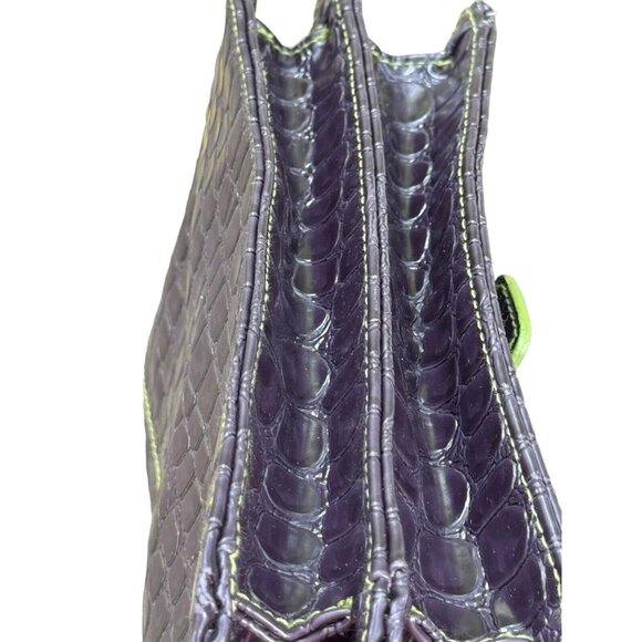 Vintage Beuno Purse Embossed Flap Closer Buckle Shoulder Bag Purse - Picture 3 of 11